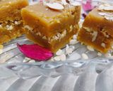 A picture of step 13 of Almond layer besan barfi.