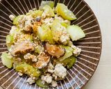 A picture of step 3 of Garlic Hairy Gourd with minced chicken.