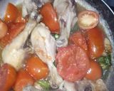 A picture of step 5 of Chicken Shinwari Karahi with cream.