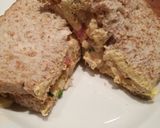A picture of step 4 of Vegan "tuna" salad sarmie.