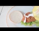 A picture of step 7 of KFC style zinger Burger.