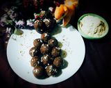 A picture of step 8 of Protein balls.