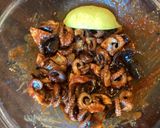 A picture of step 3 of California Farm Squid with Mushrooms in Peppersauce.