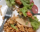 รูปขั้นตอนการทำที่ 3 ของ ข้าวผัดมาม่าไก่เผ็ดเกาหลีแห้ง
