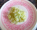 A picture of step 2 of Raw turmeric amla ginger and green chilli pickle.
