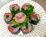 A picture of step 4 of Japanese Sashimi Roll.
