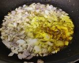 A picture of step 3 of Tori sabzi.