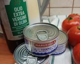Tonhalas, sajtos rizzsel töltött paradicsom recept fázis 1 fotója