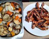 Foto del paso 3 de la receta: Alitas de pollo con verduras al horno