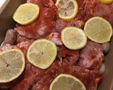 A picture of step 3 of Lemon Chicken Traybake.