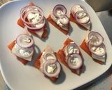 Une image de l'étape 6 de Mille feuilles pastèque /melon jaune au jambon cru et brousse corse.