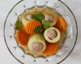 รูปขั้นตอนการทำที่ 2 ของ "แกงจืดแตงกวายัดไส้หมูสับ" 🥒🐷🥣