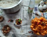 A picture of step 7 of Prawn Dum Biryani.