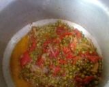 A picture of step 1 of Mattar pulao.