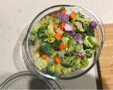 A picture of step 4 of Microwave veggies salad with poppyseed dressing.