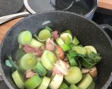 A picture of step 2 of Bacon & Leek soup.