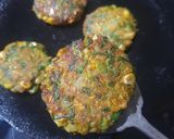 A picture of step 7 of Corn Spinach Besan Tikki.