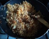 A picture of step 2 of Nasi Goreng (Indonesian stir fried rice).