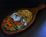 A picture of step 8 of Grilled Chicken Sizzler With Mushroom Sauce.