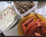 Une image de l'étape 2 de Quiche quinoa chorizo tomate et bleu d Auvergne.