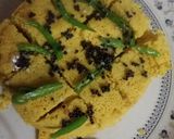 A picture of step 8 of Dhokla.