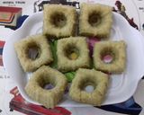 Foto langkah ke 5 dari resep Bolu Kukus No Mixer No Soda (rasa green tea).
