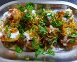 A picture of step 4 of Dahi Puri Chaat.