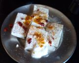 A picture of step 3 of Chur chur paneer roll.