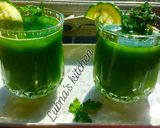 A picture of step 2 of Green juice 🌱💚.