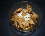 A picture of step 5 of Mexican bhel.