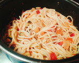 Foto del paso 10 de la receta: Tallarines rojos con berenjenas