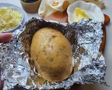 Foto langkah ke 1 dari resep Leftover rendang loaded potato.