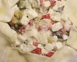 A picture of step 3 of Aubergine, pepper and mozzarella pie.