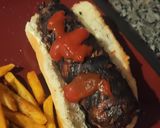 A picture of step 5 of Bacon wrapped venison dawgs.