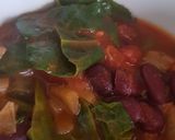 A picture of step 6 of Spring greens and red bean stew.