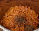 A picture of step 5 of Hungarian Cabbage Stew in “Székely”- in Hungarian Székelykáposzta.