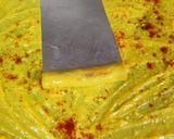 A picture of step 7 of Gujarati Thali For lunch or dinner (puran poli khandvi,dana muthiya sabji,rice,dal).