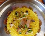 A picture of step 4 of Meetha Chawal.