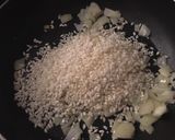 A picture of step 3 of Chrorizo, Pea and Parmesan Risotto.