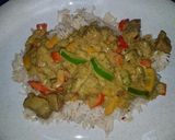 A picture of step 4 of LeViés Creamy Goulash and Spicy Rice.