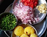 रेस्टोरेंट स्टाइल आलू मटर सब्जी (Restaurant style aloo matar sabzi recipe in Hindi) रेसिपी चरण 1 फोटो