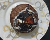 A picture of step 4 of Choco banana pancakes With Orange Marmalade and Fresh cream.
