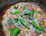 A picture of step 5 of Bengan aloo (eggplant with potatoes).
