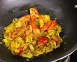 A picture of step 2 of Bhindi fry.