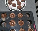 Une image de l'étape 4 de Muffins coeur coulant chocolat blanc.