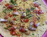 A picture of step 4 of Masala Papad.