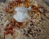 A picture of step 2 of Rajasthani gatta pulav.