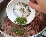 A picture of step 2 of Lobia Qeema (black eyed beans with mince).