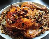 صورة لخطوة 9 من وصفة دجاج 🍗 محشي بالفريكة ☺😋