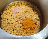 A picture of step 2 of Arhar Dal (toor dal) with Veggies.